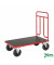 Plattformwagen Serie 700 KM731-4, 600x1000mm (BxL gesamt), bis 500kg belastbar, 2 Bockrollen, 2 Lenkrollen, rot