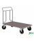 Plattformwagen Serie 700 KM7731-5, 700x1274mm (BxL gesamt), bis 500kg belastbar, 2 Bockrollen, 2 Lenkrollen, grau