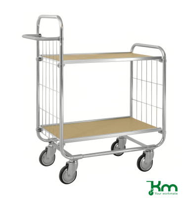 ESD-Wagen verzinkt bis 250 kg 4 Lenkrollen 2 davon mit Bremse 945x470x1120mm KM8000-2M-ESDB