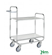 Etagenwagen KM8000-2M-UN, Serie 8000, 2 Böden, 470x945x1120mm (BxLxH), bis 250kg belastbar, 4 Lenkrollen, verzinkt