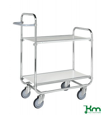 Etagenwagen verzinkt bis 250 kg 4 Lenkrollen 945x470x1120mm KM8000-2M-UN