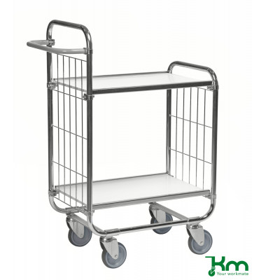 Etagenwagen verzinkt bis 250 kg 4 Lenkrollen 815x470x1120mm KM8000-2S