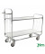 Etagenwagen verzinkt bis 250 kg 4 Lenkrollen 1395x470x1120mm KM8000-2XL-CL