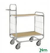 ESD-Wagen KM8000-2XL-ESDB, ESD Serie 8000, 470x1395x1120mm (BxLxH), bis 250kg belastbar, 4 Lenkrollen, 2 davon mit Bremse, verzi
