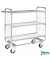 Etagenwagen verzinkt bis 250 kg 4 Lenkrollen 1195x470x1120mm KM8000-3L-CL