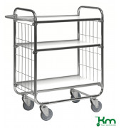 Etagenwagen KM8000-3M, Serie 8000, 3 Böden, 470x945x1120mm (BxLxH), bis 250kg belastbar, 4 Lenkrollen, verzinkt