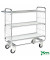 Etagenwagen verzinkt bis 250 kg 4 Lenkrollen 1395x470x1120mm KM8000-3XL-CL