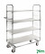 Etagenwagen verzinkt bis 250 kg 4 Lenkrollen 1395x470x1590mm KM8000-4XL-CL