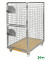 Rollcontainer verzinkt bis 800 kg 2 Bockrollen 2 Lenkrollen mit Bremse 1200x750x1700mm KM80B