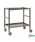 Tischwagen anthrazit grau bis 150 kg 4 Lenkrollen 2 davon mit Bremse 690x430x750mm KM8100B