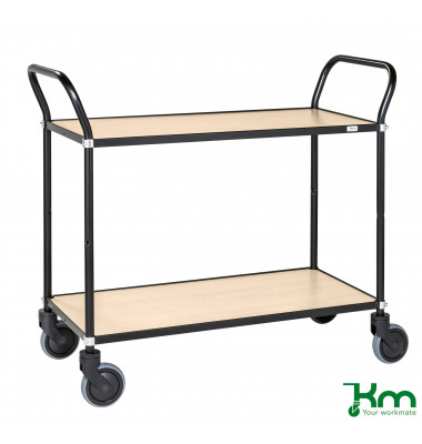 Design Servierwagen schwarz bis 250 kg 4 Lenkrollen 1100x430x940mm KM8112-BJ Design Servierwagen schwarz bis 250 kg 4 Lenkrollen 1100x430x940mm KM8112-BJ
