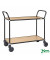 Design Servierwagen schwarz bis 250 kg 4 Lenkrollen 2 davon mit Bremse 1100x430x940mm KM8112-BOB