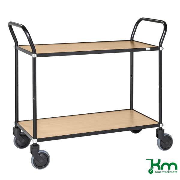 7350074800468 - Design Servierwagen KM8112-BOB 430x1100x940mm (BxLxH) bis 250kg belastbar 4 Lenkrollen 2 davon mit Bremse schwarz 735007480 7350074800468 - Design Servierwagen KM8112-BOB 430x1100x940mm (BxLxH) bis 250kg belastbar 4 Lenkrollen 2 davon mit Bremse schwarz 735007480