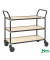 Design Servierwagen schwarz bis 250 kg 4 Lenkrollen 2 davon mit Bremse 1100x430x940mm KM8113-BJB