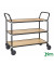 Design Servierwagen schwarz bis 250 kg 4 Lenkrollen 2 davon mit Bremse 1100x430x940mm KM8113-MAB