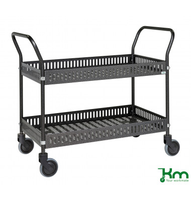 Tischwagen anthrazit grau bis 250 kg 4 Lenkrollen 1130x550x940mm KM8200