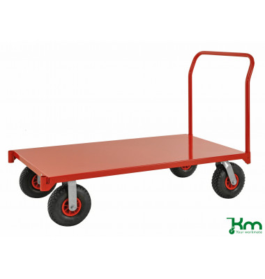 Plattformwagen Extra groß KM831, 760x1550mm (BxL gesamt), bis 1200kg belastbar, 2 Bockrollen, 2 Lenkrollen, rot Plattformwagen Extra groß KM831, 760x1550mm (BxL gesamt), bis 1200kg belastbar, 2 Bockrollen, 2 Lenkrollen, rot
