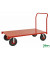 Plattformwagen Extra groß KM831, 760x1550mm (BxL gesamt), bis 1200kg belastbar, 2 Bockrollen, 2 Lenkrollen, rot