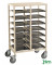 Tablettwagen weiß bis 150 kg 4 Lenkrollen 2 davon mit Bremse 720x430x1095mm KM882-14