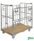 Rollcontainer verzinkt bis 500 kg 2 Bockrollen 2 Lenkrollen mit Bremse 1200x800x1420mm KM89B