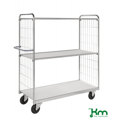 Etagenwagen verzinkt bis 300 kg 2 Bockrollen 2 Lenkrollen mit Bremse 1790x650x1695mm KM9000-3XLB