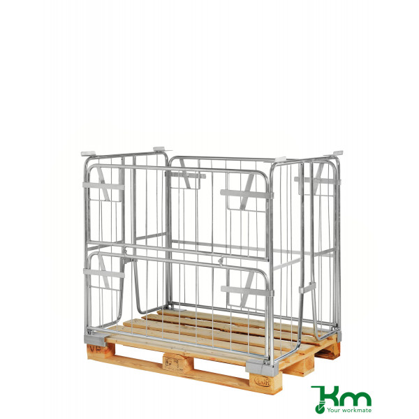 7350050356378 - Palettenrahmen & Palettencontainer KM901000 Palettencontainer 800x1200x1000mm (BxLxH) verzinkt 7350050356378 Kongamek