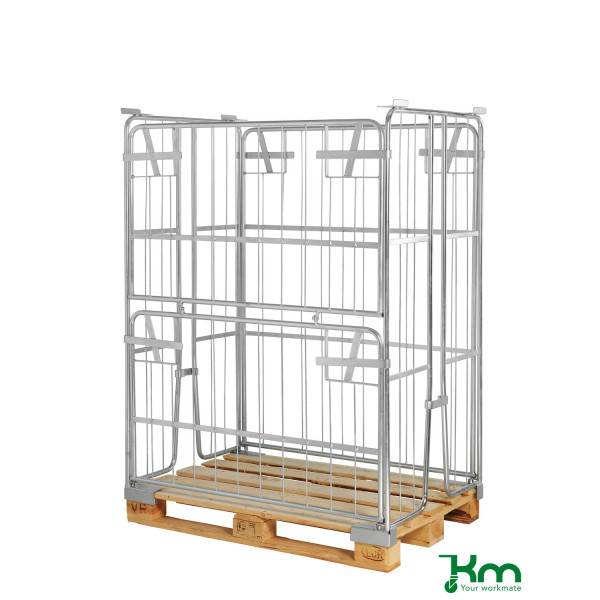 7350050356385 - Palettenrahmen & Palettencontainer KM901500 Palettencontainer 800x1200x1500mm (BxLxH) verzinkt 7350050356385 Kongamek
