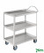 Etagenwagen grau bis 150 kg 4 Lenkrollen 690x420x850mm KM9100-A