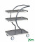 Design Servierwagen grau bis 120 kg 4 Lenkrollen 685x450x1000mm KM96300