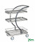 Design Servierwagen grau bis 120 kg 4 Lenkrollen 685x450x1000mm KM96302