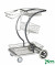 Müllsackständer grau bis 100 kg 2 Lenk- und 2 Bockrollen  690x450x1000mm KM96601