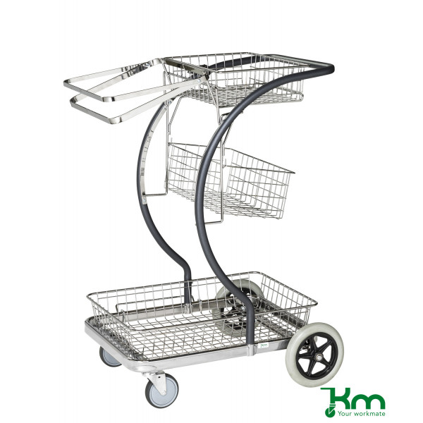 7350074805104 - Müllsackständer KM96601 Reinigungswagen 450x690x1000mm (BxLxH) bis 100kg belastbar 2 Lenk- und 2 Bockrollen grau 7350074805 7350074805104 - Müllsackständer KM96601 Reinigungswagen 450x690x1000mm (BxLxH) bis 100kg belastbar 2 Lenk- und 2 Bockrollen grau 7350074805