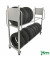 Karren grau bis 300 kg 2 Bockrollen 2 Lenkrollen 2030x720x1620mm KMD3