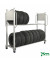 Karren grau bis 300 kg 2 Bockrollen 2 Lenkrollen mit Bremse 2030x720x1580mm KMD3B