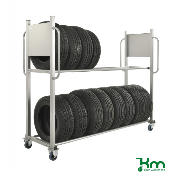 7350074801670 - Karren KMD3B Reifentransportwagen 720x2030x1580mm (BxLxH) bis 300kg belastbar 2 Bockrollen 2 Lenkrollen mit Bremse grau 73 7350074801670 - Karren KMD3B Reifentransportwagen 720x2030x1580mm (BxLxH) bis 300kg belastbar 2 Bockrollen 2 Lenkrollen mit Bremse grau 73