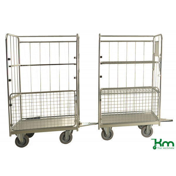 Kongamek Konga Moving System KMKPH-109, Allroundwagen mit Zugkupplung, 510x561mm (BxL), 2 Bockrollen, 2 Lenkrollen  Kongamek