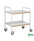 Tablettwagen weiß bis 100 kg 4 Lenkrollen 2 davon mit Bremse 765x520x895mm X2005