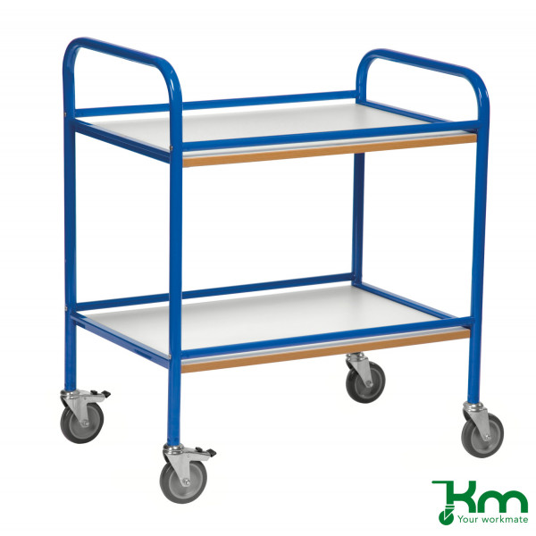 7350050350659 - Tablettwagen X2005-B 2 Böden 520x765x895mm (BxLxH) bis 100kg belastbar 4 Lenkrollen 2 davon mit Bremse blau 7350050350659 7350050350659 - Tablettwagen X2005-B 2 Böden 520x765x895mm (BxLxH) bis 100kg belastbar 4 Lenkrollen 2 davon mit Bremse blau 7350050350659