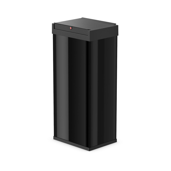 Hailo Big-Box Swing XL Mülleimer - 1 x 52 Liter - selbstschließender Schwingdeckel - Stahlblech - Müllbeutel-Klemmrahmen - Mülleimer Küche rechteckig - Abfalleimer made in Germany - schwarz