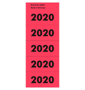 Jahreszahlen 6220 2020 rot 57x28mm selbstklebend