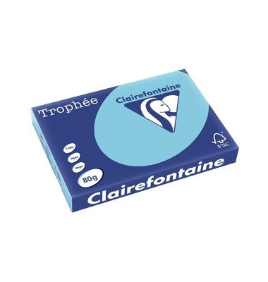 Kopierpapier Trophee 1889C A3 80g blau pastell 