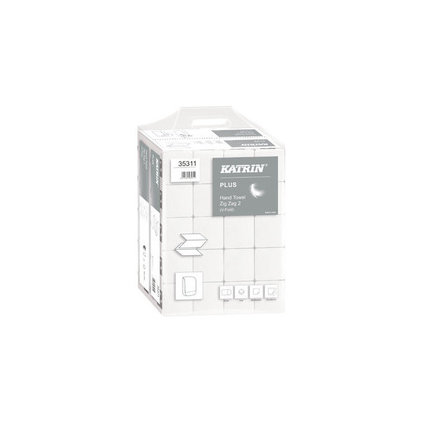 6414301035311 - KATRIN Z-Falthandtücher hochweiß 2-lagig 2 x 18 g m² 224 x 230 mm Handy-Pack mit Griff 4000 Stück 6414301035311 - KATRIN Z-Falthandtücher hochweiß 2-lagig 2 x 18 g m² 224 x 230 mm Handy-Pack mit Griff 4000 Stück