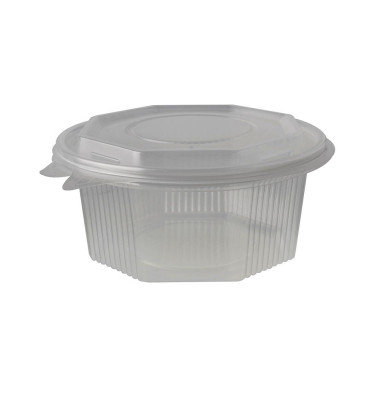 Schale, PP, Deckel, achteckig, 750 ml, farblos, transparent