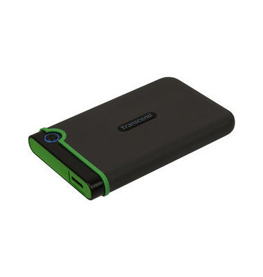externe Festplatte StoreJet 25M3 TS1TSJ25M3S, grau/gr&uuml;n, 2,5 Zoll (6,35cm), 1 TB, HDD