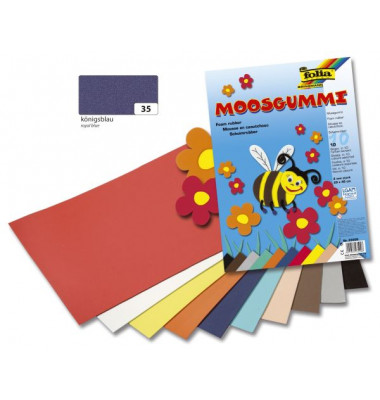 Moosgummi - 29 x 40 cm, k&ouml;nigsblau