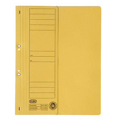 &Ouml;senhefter Chic &Ouml;senhefter - Serie 100551878, Din A4 gelb halber Vorderdeckel, Karton 250g
