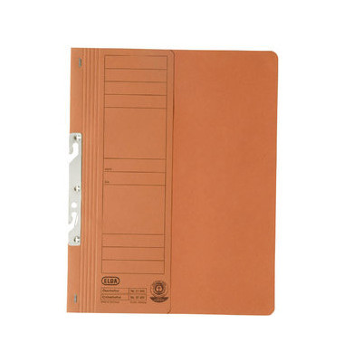 Einhakhefter 100551895, A4 orange halber Vorderdeckel, Karton 250g