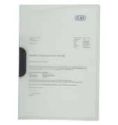 Klemmhefter clip-fix system 100421013, A4 transparent/schwarz, f&uuml;r ca. 30 Blatt, Polypropylen (PP) 80g