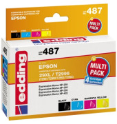 Tintenpatrone Epson 29XL EDD-487 ca. 665 Seiten schwarz, ca. 625 Seiten farbig schwarz, mehrfarbig 4 St./Pack.