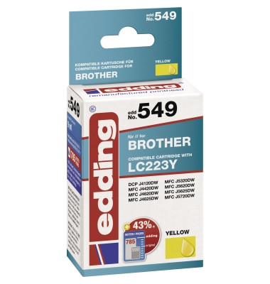Tintenpatrone Brother LC-223Y EDD-549 gelb 6ml Tintenpatrone Brother LC-223Y EDD-549 gelb 6ml
